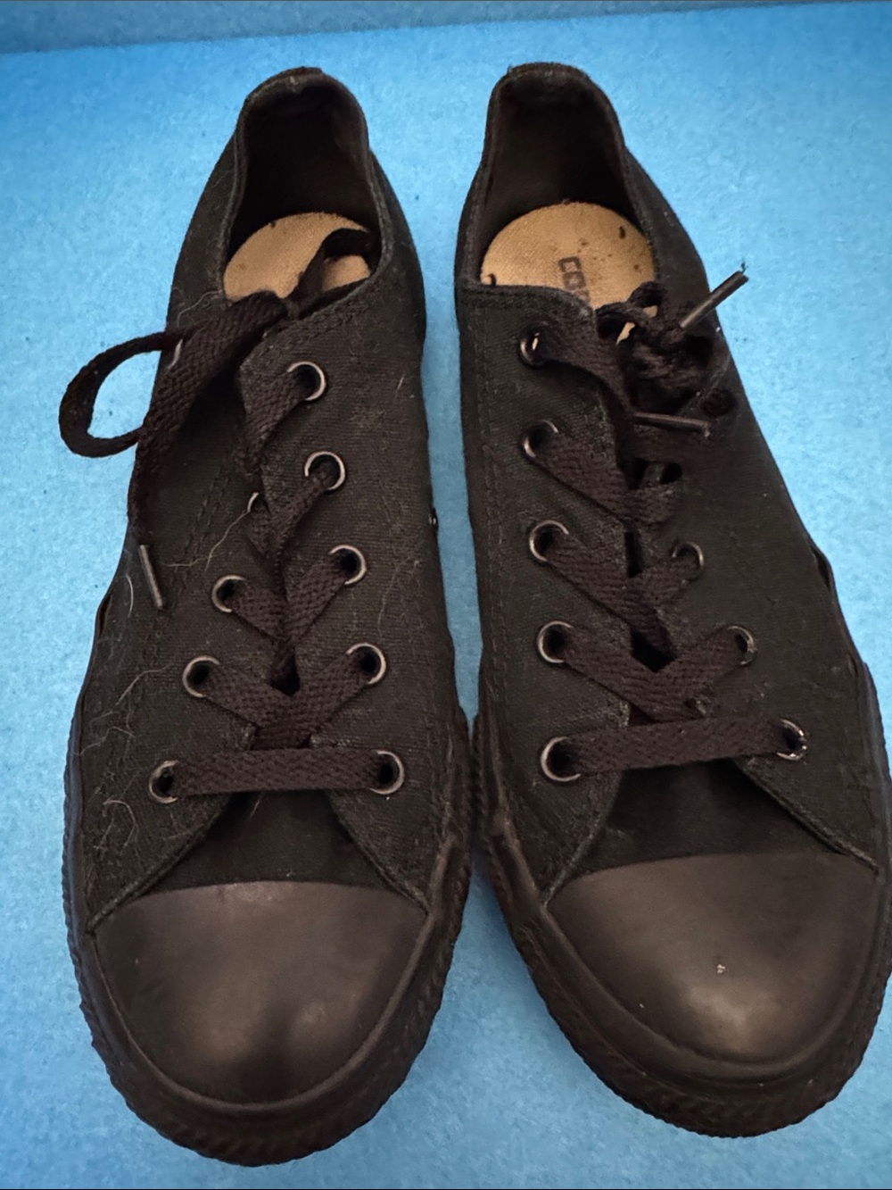 Converse Black Canvas Low-Top Sneakers